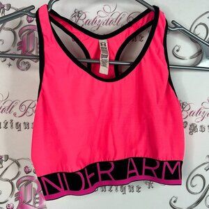 Under Armour sports bra heat gear bright Neon Pink Sports Bra